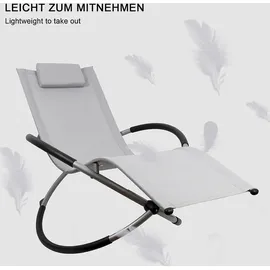 MuCoLa Schaukelliege 160 x 80 x 90 cm braun klappbar