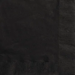 20 grosse Servietten schwarz 33x33 cm