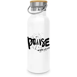 Design@Home Edelstahl Isolierflasche Pause 0,5l