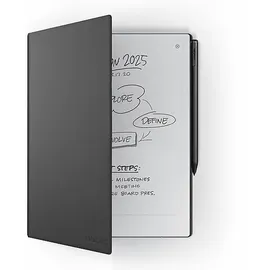 reMarkable 2, Marker Plus und Book Folio Schutzhülle schwarzes Leder Grafiktablet, Schwarz