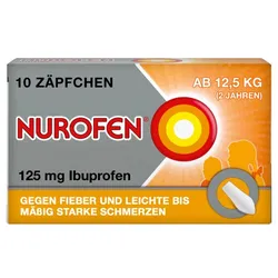 NUROFEN Junior 125 mg Ibuprofen Zäpfchen bei Fieber & Schmerzen 10 St