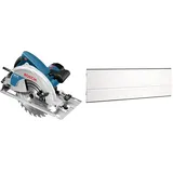 Bosch Professional Handkreissäge GKS 85 (2.200 Watt, Sägeblatt-Ø: 235 mm, 1x Kreissägeblatt, im Karton) + Zubehör 2602317030 Führungsschiene FSN 70