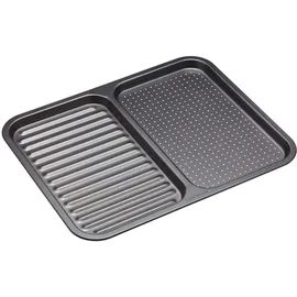 KitchenCraft MasterClass Backblech mit 2 Fächern 39 x 31 cm