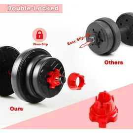 CCLIFE Hanteln Set 2er Kurzhanteln verstellbar 30 kg schwarz