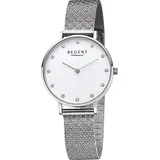 REGENT Damen Armbanduhr Analog Metallarmband D2URF1328 - Silber
