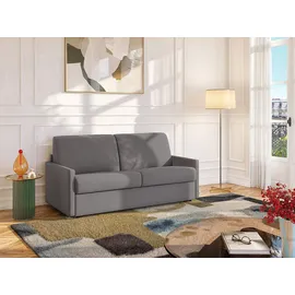 vente-unique - Schlafsofa 3 Calife - Polyester - hellgrau