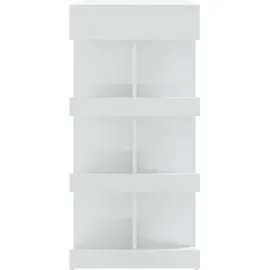 vidaXL Bartisch mit Regal 100 x 50 x 101,5 cm Hochglanz-Weiß