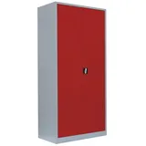 Lüllmann Aktenschrank 92,5 x 60,0 x 195,0 cm feuerrot, lichtgrau