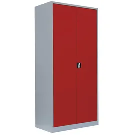 Lüllmann Aktenschrank 92,5 x 60,0 x 195,0 cm feuerrot, lichtgrau