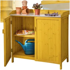 Tectake tectake® Pflanztisch Vita mit Unterschrank