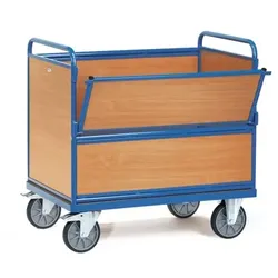 Holzkastenwagen 2872, TPE-Reifen, Tragkraft 600kg - natur