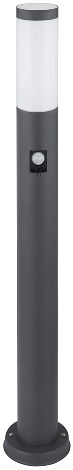 Gartenlampe mit Bewegungsmelder anthrazit Gartenstehlampe Edelstahl E27 Wegeleuchte Garten, 3 Sensoreinstellungen, 1x E27, H 80 cm