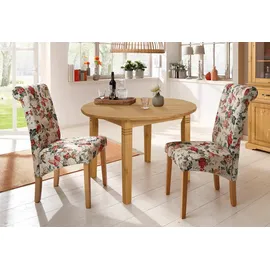 Home Affaire "Danuta", beige (natur, geölt), B:90cm H:75cm T:90cm, Tische, Esstisch, aus massiver Kiefer, runde Ausführung