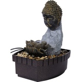 DOBAR Zimmerbrunnen, kleiner Buddha, BxHxL: 20 x 26 x 17 cm, grau