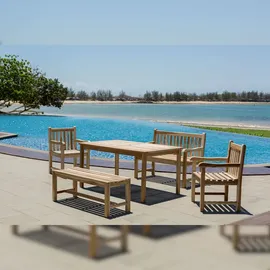 Möbilia Sahra Gartentisch 150 x 90 x 75 cm Natur