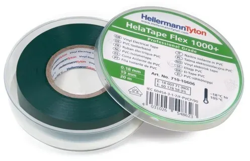 HellermannTyton Premium PVC-Isolierband FLEX1000+19x20 GN