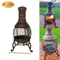 Terrassenofen Gartenofen Ofen Kamin Holzkohlegrill Grill Feuerstelle Feuerkorb