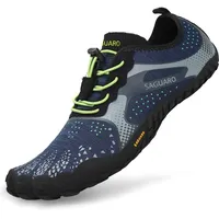 SAGUARO Barfuss Schuhe Damen Barfußschuhe Herren Zehenschuhe rutschfest Atmungsaktive Barefoot Shoes Indoor & Outdoor Barfussschuhe mit Breiter Zehenbox & Zero Drop Solhe, Upgrade Blau, 40 EU - 40 EU