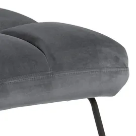 VCM Cocktailsessel Alba Samt 62 x 90 x 86 cm Grau