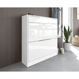 borchardt Möbel Oliva Schuhschrank 89 x 24 x 96 cm weiß