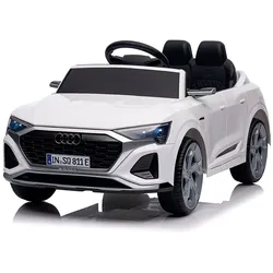Chipolino Kinder Elektroauto SUV Audi SQ8 Fernbedienung Doppelmotorantrieb Gurt weiß