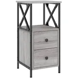 vidaXL Nachttisch Grau Sonoma-Eiche 34x35,5x70 cm Holzwerkstoff
