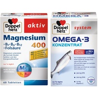 Doppelherz® Omega-3 Konzentrat + aktiv Magnesium 400 1 St Set