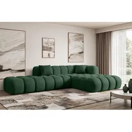 altdecor Ecksofa, Ottomane rechts, OLEA-L2 - 289x176x71 cm Grün