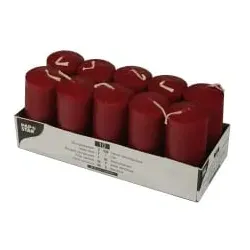 Papstar Stumpenkerzen bordeaux 17914 , 1 Packung = 10 Stück
