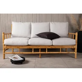 gardenson Cane Loungesofa weiß/bronze