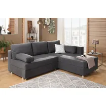 Home Affaire Eckcouch Mikrofaser 3-Sitzer Grau