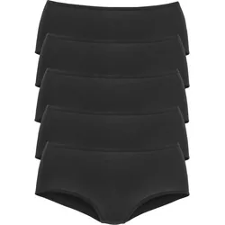 Taillenslip VIVANCE, Damen, Gr. 44/46, schwarz, Single Jersey, Obermaterial: 95% Baumwolle, 5% Elasthan, unifarben, bequem, Unterhosen, aus elastischer Baumwoll-Qualität