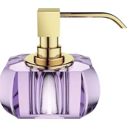Kristall Seifenspender violett mit Gold-Pumpe
