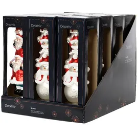 Kaemingk Christbaumspitze Glas 31cm 1 Stück sortiert - rot / weiß