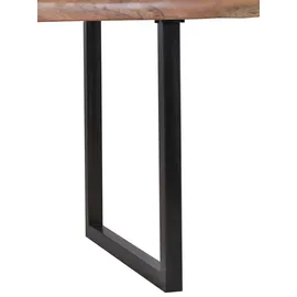 MiaMöbel Esstisch 160 x 90 x 75 cm Dunkelbraun/Braun