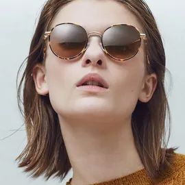 luxuskollektion CARFIA Polarisierte Retro Runde Sonnenbrille UV400