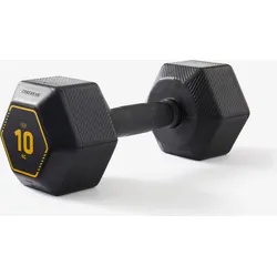 Hantel 10 kg Crosstraining Krafttraining ‒ Hex Dumbbell schwarz SCHWARZ No Size
