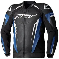 RST TracTech Evo 5, Lederjacke perforiert - Schwarz/Blau -