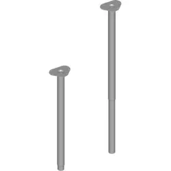 DIY, Unterbau-Möbelfuß 11133, Durchmesser 59x800-1200mm silber
