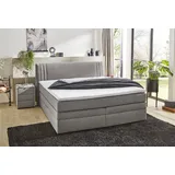 Jockenhöfer Boxspringbett »"Amira", OTTOs Choice! Topseller, mit Bettkasten und Topper« erhältlich in den Breiten 120,140 & 180cm, grau 313/09, , 45694819-0 Struktur fein