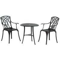 Inko Bistro Set Chester Bronze / 2 Sessel mit Arm