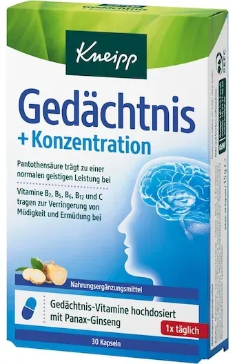 Kneipp Gesundheit NahrungsergaenzungsmittelKapselGedächtnis + Konzentration 0,5 g ()