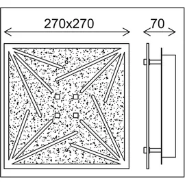Trango LED Deckenleuchte IP44 Bad 3-Stufen dimmbar *STAR* 12 Watt 3000K Modul warm weiß - Silber/Weiß