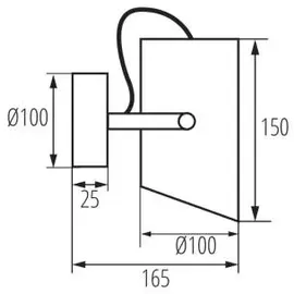 KANLUX Wand-Deckenleuchte 1 E27 dimmbar Metall Weiß IP20