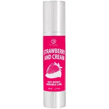 SECRET PLAY Hot Effect Strawberry with Cream Gleitgel mit Geschmack Strawberry with Cream 50 ml