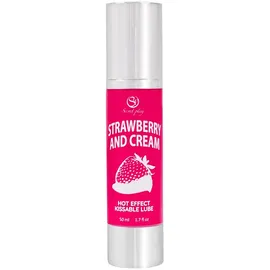 SECRET PLAY Hot Effect Strawberry with Cream Gleitgel mit Geschmack Strawberry with Cream 50 ml