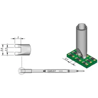 Jbc SMD-Entlötspitze Serie C245, C245017/2,3 mm, für Chip-Komponenten