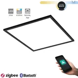 EGLO LED-Deckenleuchte Salobrena-Z CCT 59,5 cm x 59,5 cm Schwarz - Weiß