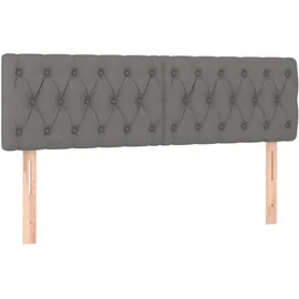 vidaXL Boxspringbett mit Matratze & LED Dunkelgrau 160x200 cm Stoff