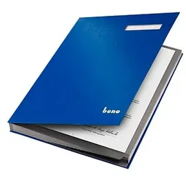 BENE Unterschriftenmappe A4 Blau 19 Fächer